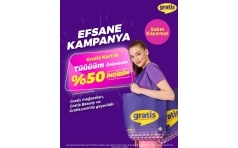 Gratis'te Tm rnlerde Net %50 ndirim