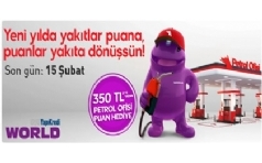 Petrol Ofisi'nde World Card ile 350 TL Puan Hediye