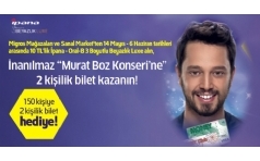 Migros'tan pana Aln Murat Boz Konseri'ne 2 Kiilik Bilet Kazann!