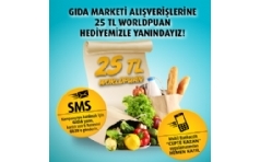 Vakfbank World ile Market Harcamalarnza 25 TL WorldPuan