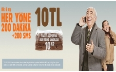 TTNet Mobil ile Her Y�ne 200 dk ve 200 SMS sadece 10 TL