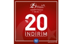 B&G Store'da Cumhuriyet Bayram'na zel %20 ndirim