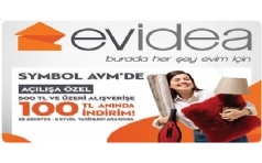 Evidea Symbol AVM Maazasnn Alna zel 100 TL ndirim!