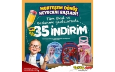 Okul antalarnda %35 ndirim Toyzz Shop'ta