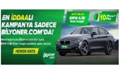 Bilyoner.com, BMW 4.18i ve iPhone 7 Plus ekili Kampanyas