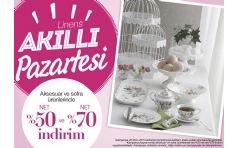 Linens Aksesuar ve Sofra Grubu rnlerinde Pazartesi ndirimi