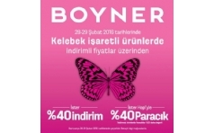 Boyner ve YKM'de %40 ndirim veya %40 Parack Hediye