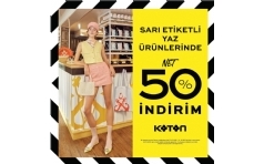 Koton Sar Etiketli Yaz rnlerinde %50 ndirim