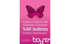 Boyner, Kelebekli �r�nlerde %50 �ndirim!