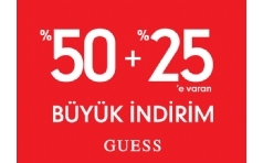 Guess'te Byk ndirim Balad - %50+25'e Varan ndirim