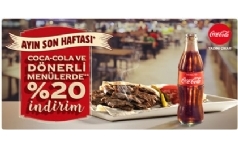 Coca Cola ile Dnerli Menlerde %20 ndirim