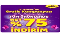 Gratis 15. Yl ndirim Kampanyas