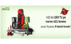 N11.com'da Bonus ile Harcamaya 150 TL N11 Bonus Hediye