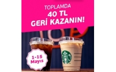 Maximum'lulara Starbucks'ta 40 TL ade!