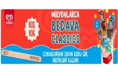 Algida Classics ubuklarnda Milyonlarca Hediye