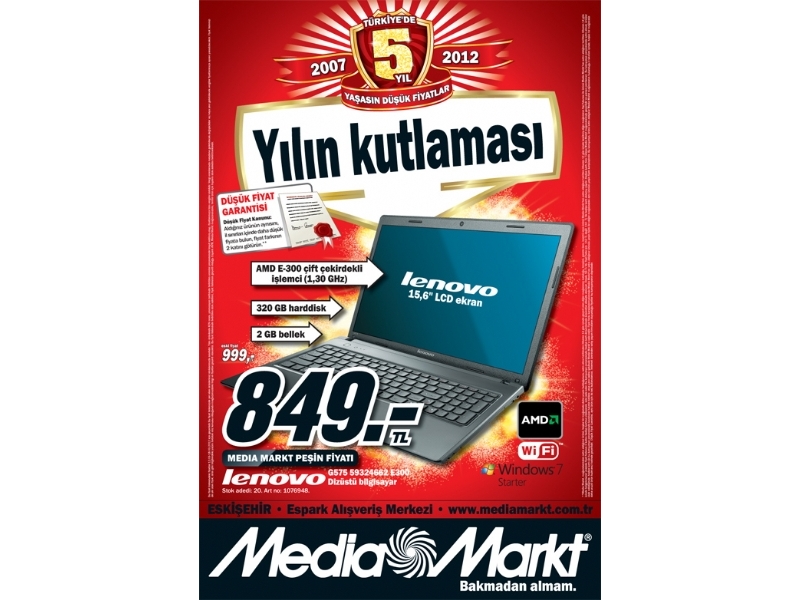 Media Markt 12 - 18 Mart 2012 Eskiehir ndirimleri
