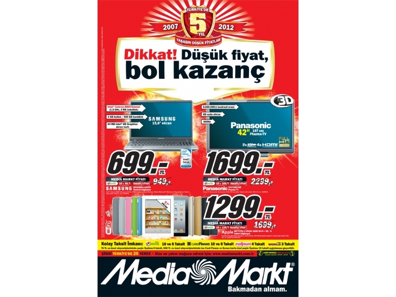 Media Markt 30  Mart - 1 Nisan 2012 Haftasonu ndirimleri