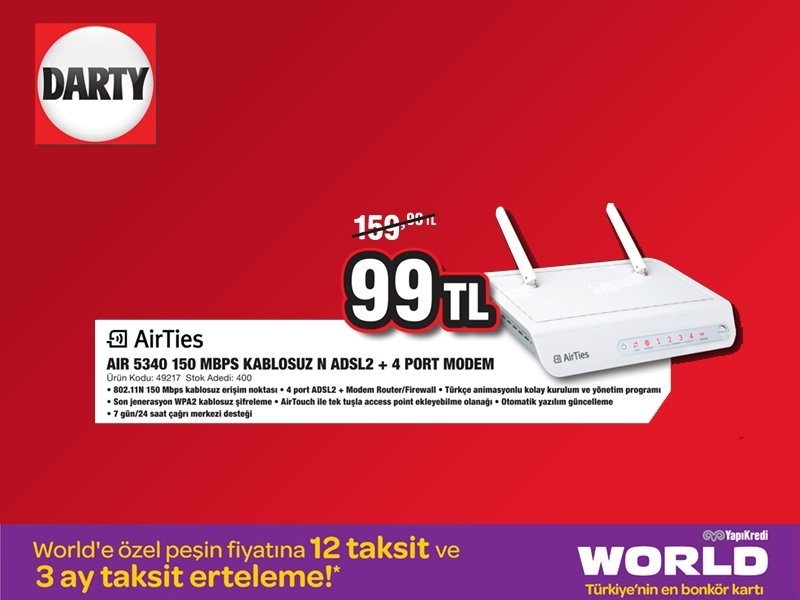 Darty 30 Mart - 2 Nisan 2012 Haftasonu Kampanyas