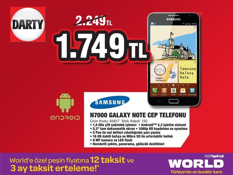 Darty 30 Mart - 2 Nisan 2012 Haftasonu Kampanyas