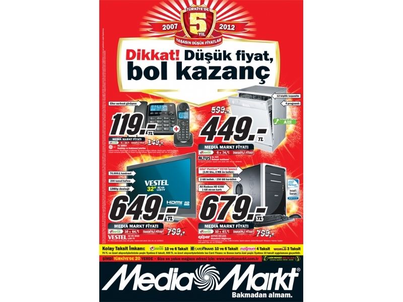 Media Markt 31 Mart - 2 Nisan 2012 ndirimleri