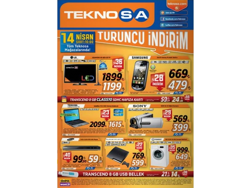 Teknosa 14 Nisan Turuncu ndirim - 1