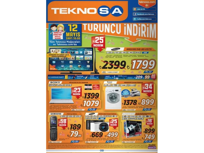 Teknosa 12 Mays 2012 Turuncu ndirim