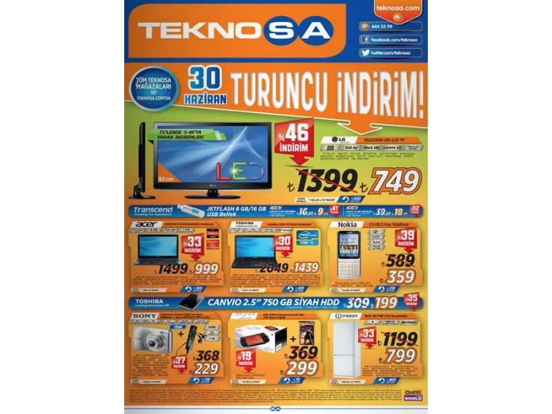 Teknosa 30 Haziran 2012 Turuncu ndirim - 1