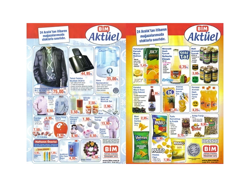 Bim 24 Aralk 2010 Aktel rnler, Bim Market ndirim Katarou