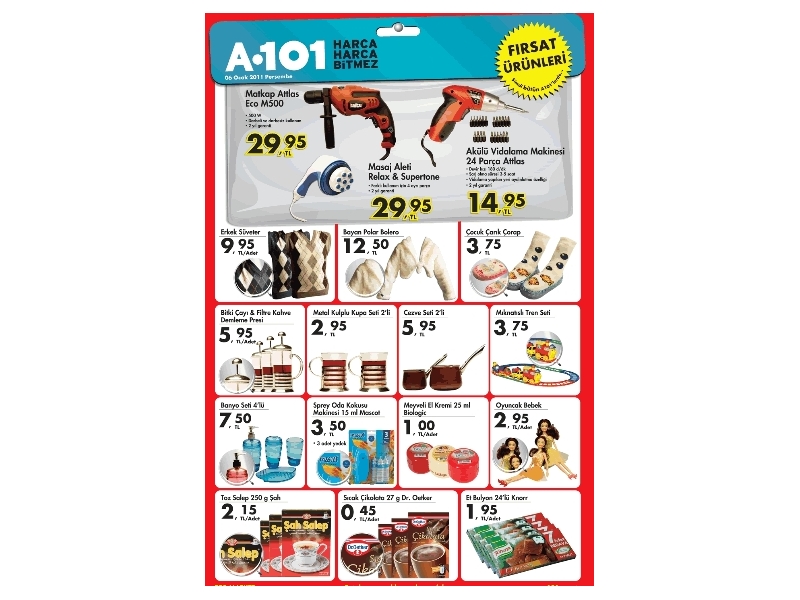 A101 Market 6 Ocak 2011 Frsat rnleri