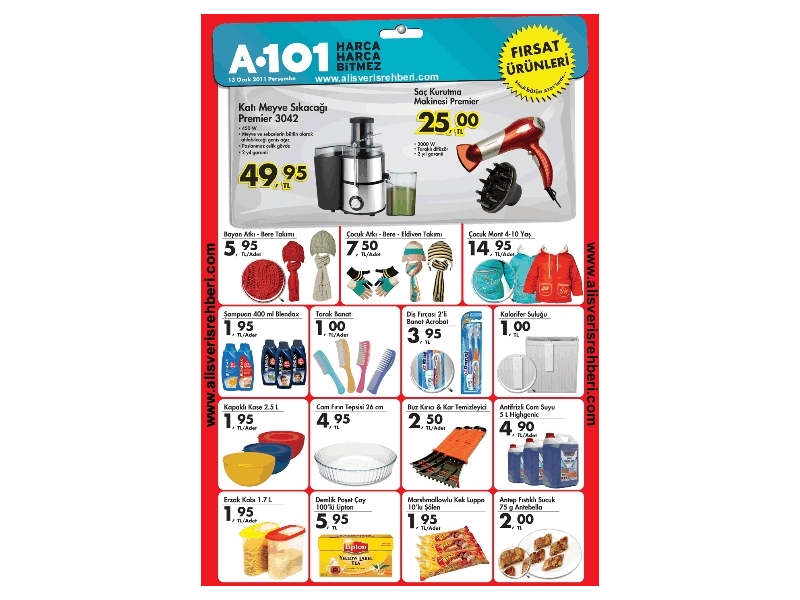 A101 Market 13 Ocak 2011 Frsat rnleri