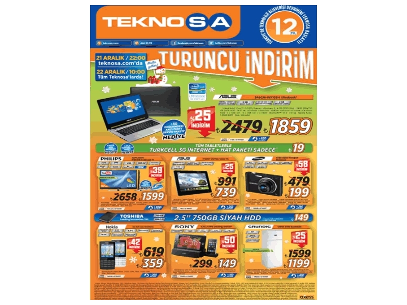 Teknosa Turuncu ndirim - 2