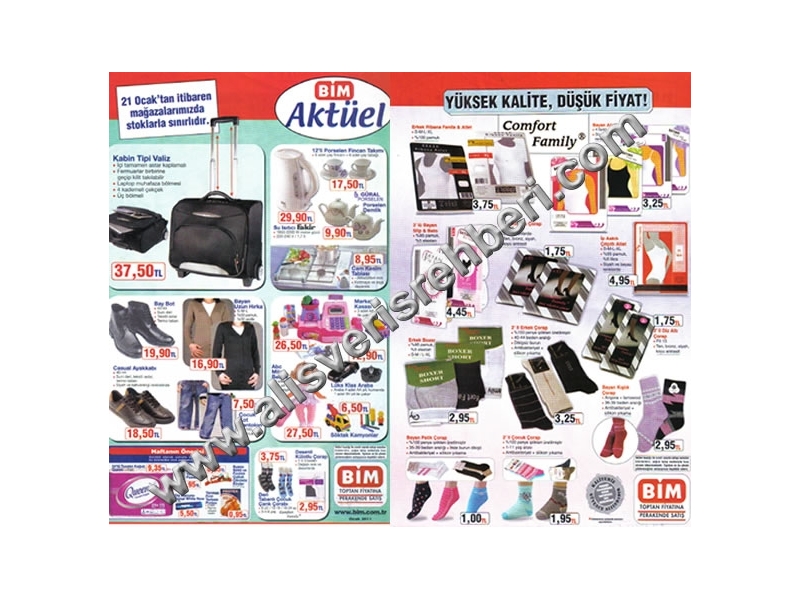 Bim 21 Ocak 2011 Aktel rnler - ndirimler