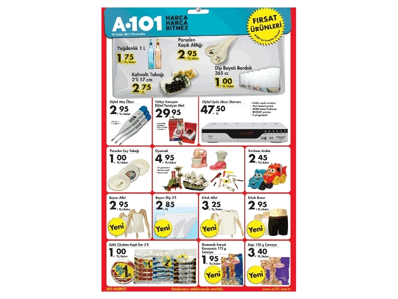 A101 Market 20 Ocak Frsat rnleri
