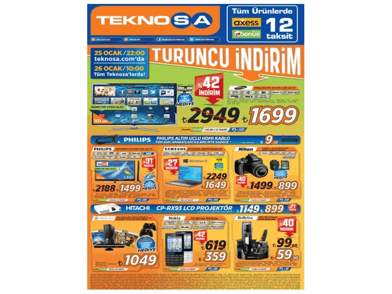 Teknosa 25 - 26 Ocak - 2