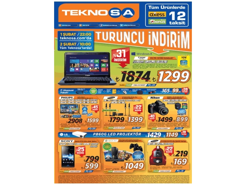 Teknosa Turuncu ndirim - 2