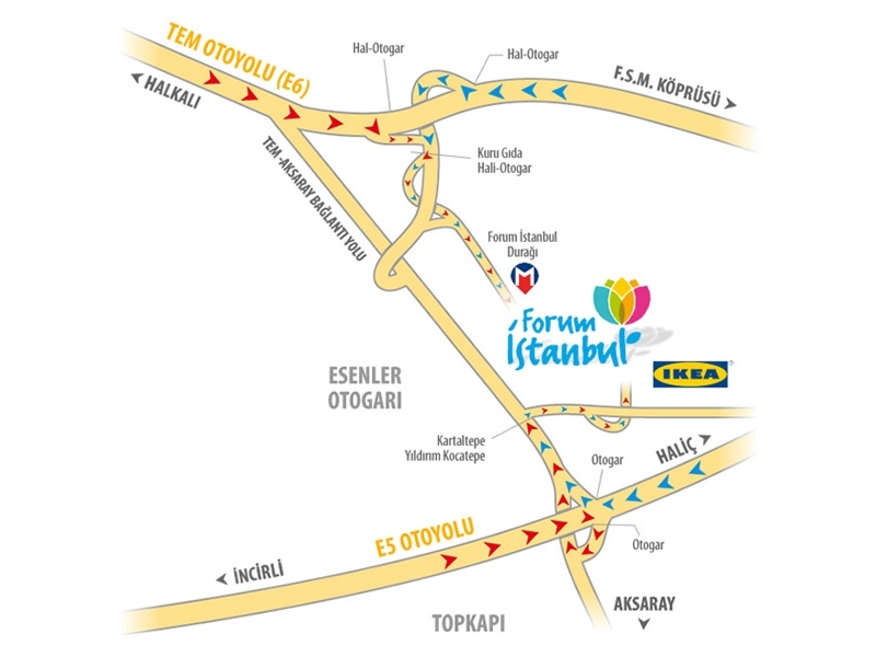 Forum stanbul AVM Kroki