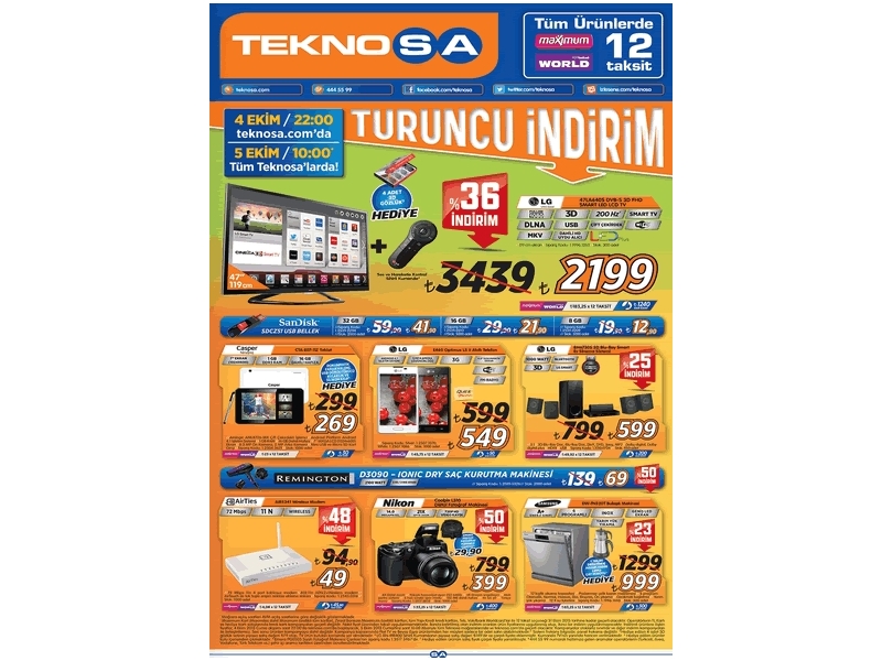 Teknosa Turuncu ndirim - 2