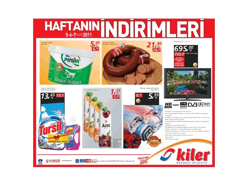 Kiler 5-6-7 Mart 2011 HaftaSonu ndirim Bror