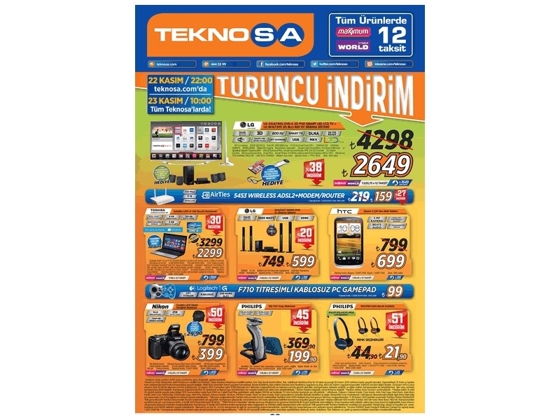 Teknosa Turuncu ndirim - 2