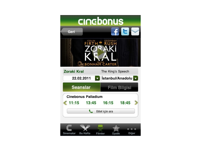 Cinebonus Iphone'da!