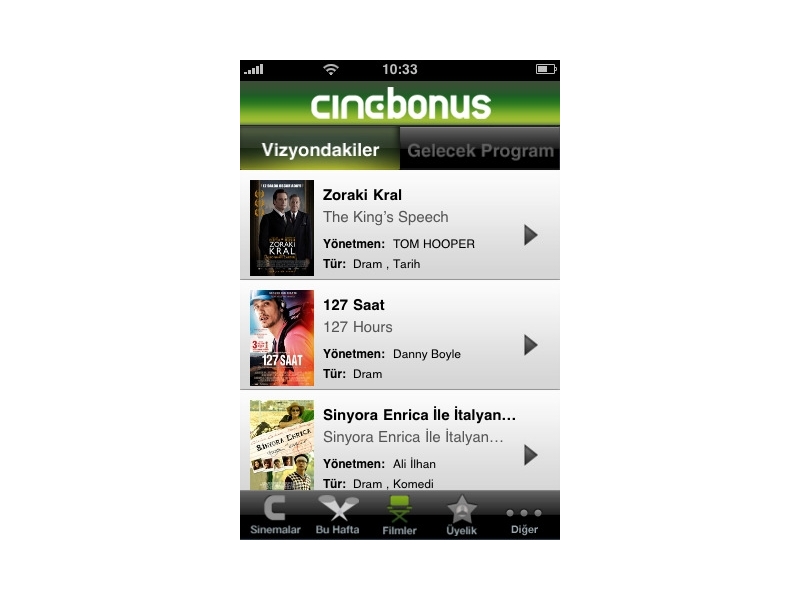 Cinebonus iPhone Uygulamas