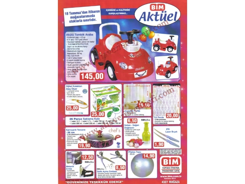 Bim 18 Temmuz Aktel rnler