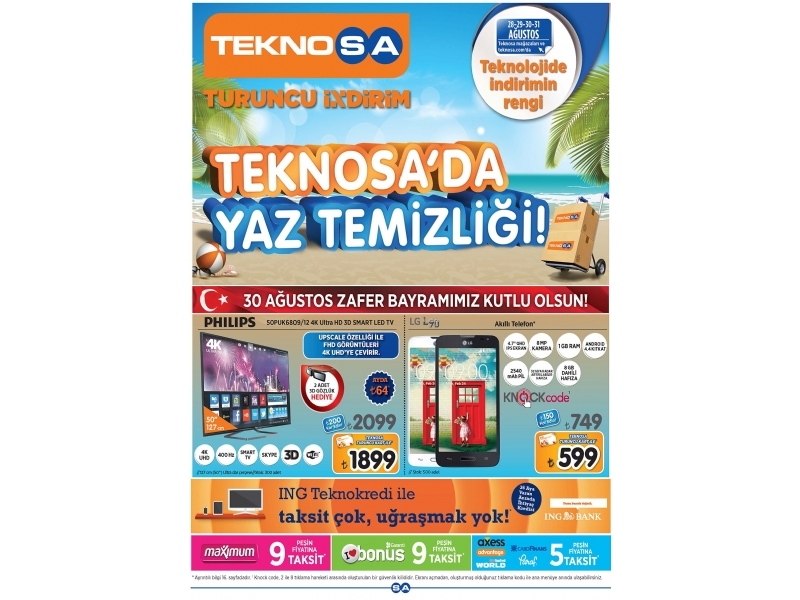 Teknosa Turuncu ndirim 28 - 31 Austos 2015 - 1