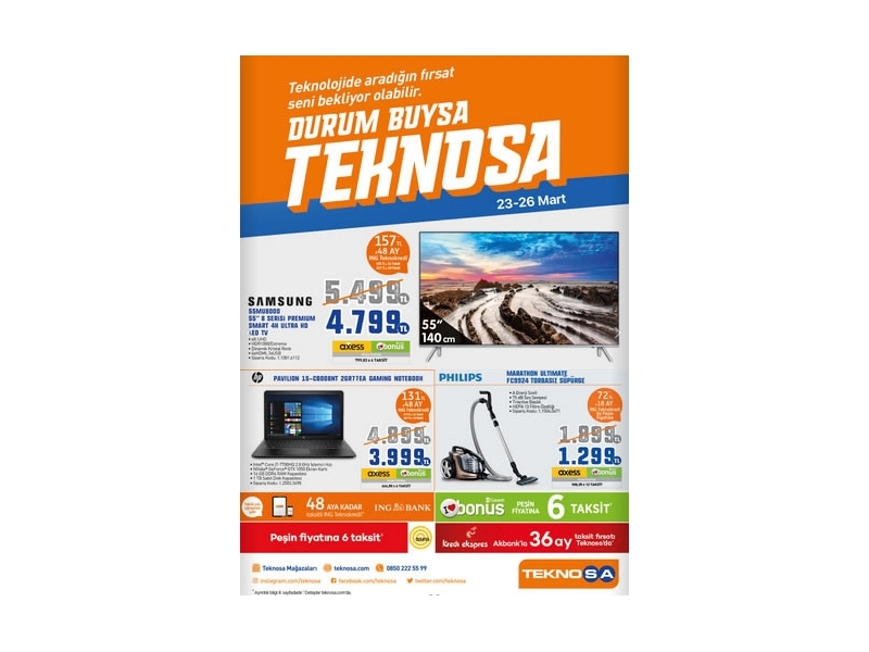 Teknosa 23 - 26 Mart Hafta Sonu - 1