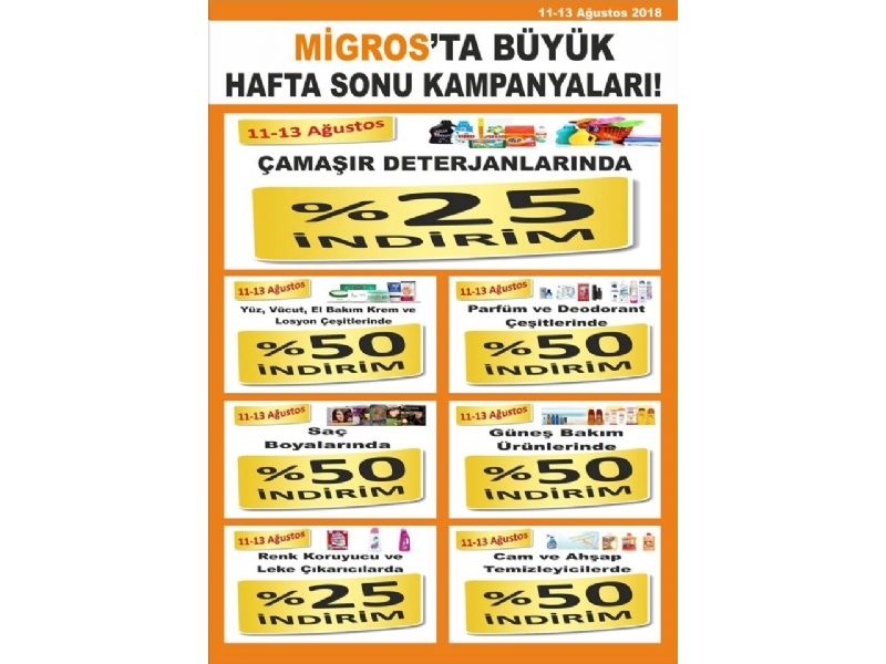 Migros 11 - 13 Austos Hafta Sonu