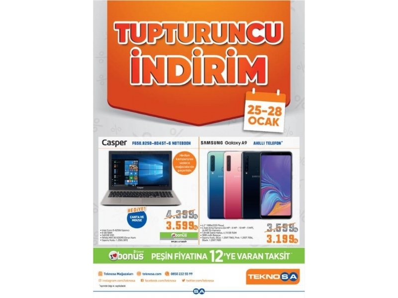 Teknosa Tupturuncu ndirim 25 - 28 Ocak - 1