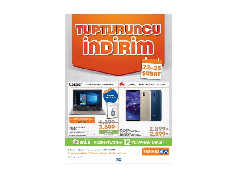 Teknosa 22 - 25 ubat Tupturuncu ndirim - 1