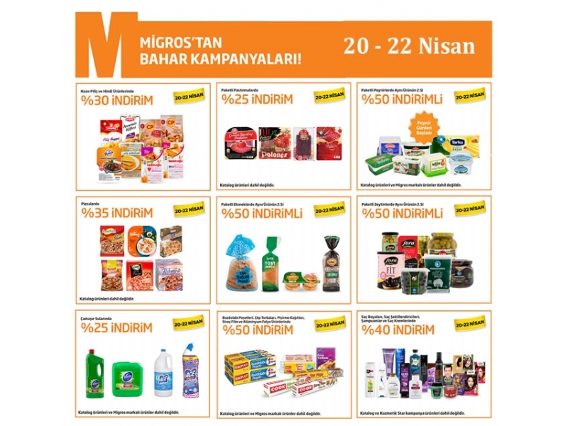 Migros Hafta Sonu 20 - 22 Nisan