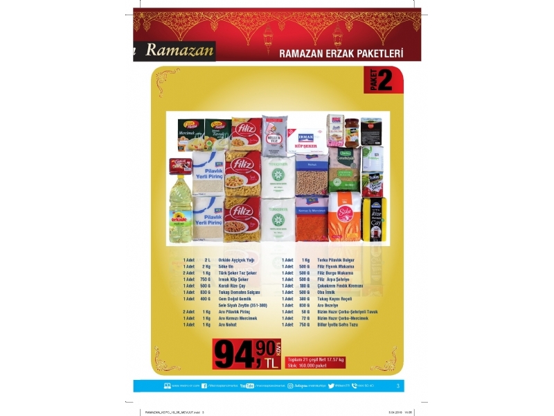 Metro Ramazan Paketleri 2019 - 3