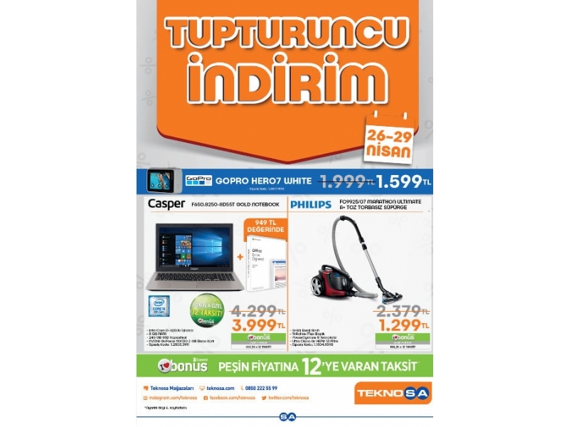 Teknosa 26 - 29 Nisan Tupturuncu ndirim - 1